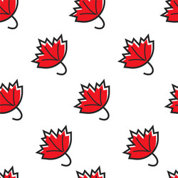 Cartoon red maple leaf Royalty Free Vector Image