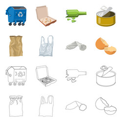 design dump and sort symbol collection vector image