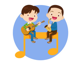 Music kidsplay concept of school vector