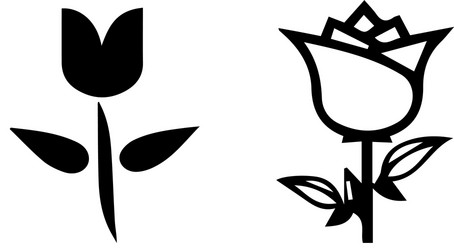 Rose icon on white background Royalty Free Vector Image