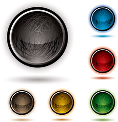 Scribble button glow vector