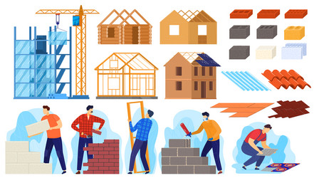 construction building activity vector