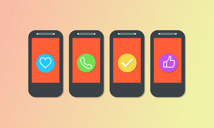 Process developing a mobile application vector