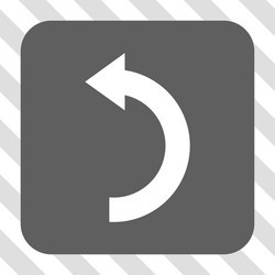 rotate left rounded square button vector image