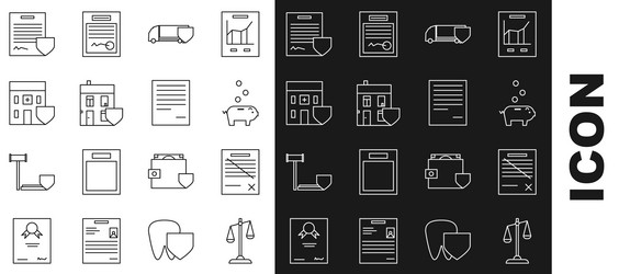 Set line scales of justice delete file document vector