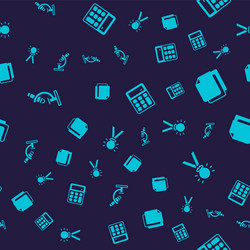 Set microscope file document calculator vector