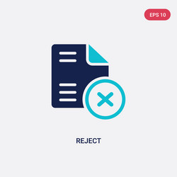 two color reject icon from files and folders vector image