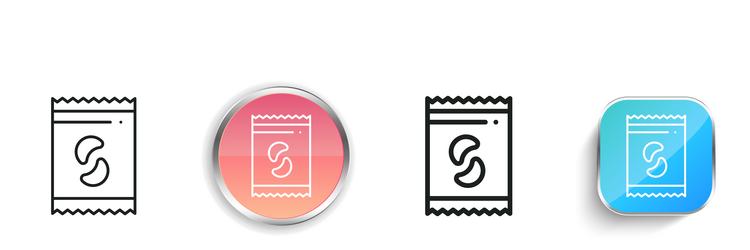 crisps icon thin linear regular and button style vector image