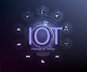 internet things iot and networking concept vector image