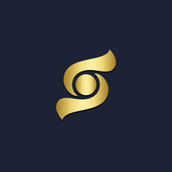 Round s initial connect logo Royalty Free Vector Image