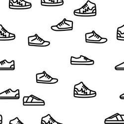 Sneakers seamless pattern vector