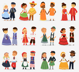 Diverse Children's Costumes Vector Image