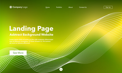 landing page abstract background website template vector image