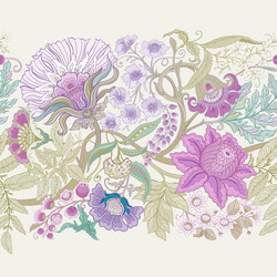 Retro Jacobean Floral Pattern Vector Image