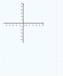 cartesian coordinate system on a notebook sheet vector image