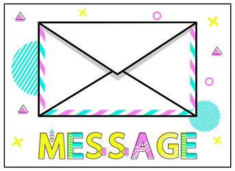 Concept send message notification sign vector