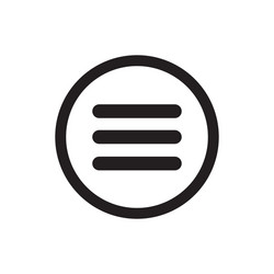 Menu icon simple sign for web site and mobile app vector