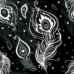 Peacock Feather Abstract Seamless Pattern vector image