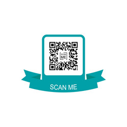 qr code for mobile app payment and phone scan me vector image