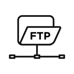 secure connection ftp icon for it services vector image