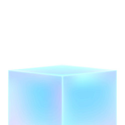 box stand for product display empty 3d cube light vector image