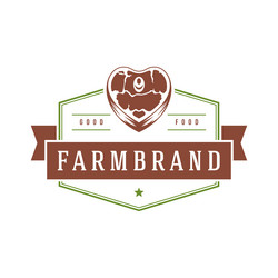 farmers market logo template Vector Image