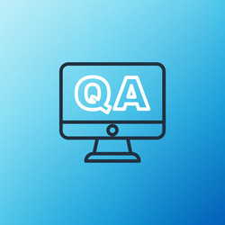 Line speech bubbles with question and answer icon vector