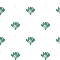 Abstract isolated seamless pattern in botanic vector