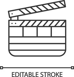 clapperboard linear icon vector