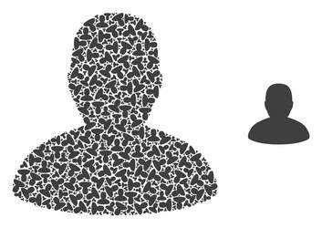 man recursive composition self icons vector