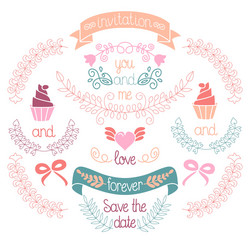 Wedding design elements Royalty Free Vector Image
