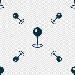 Map pointer icon sign seamless pattern vector