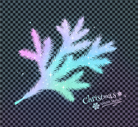 Pastel Christmas Spruce Vector Image