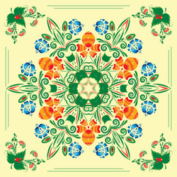 Seamless pattern with floral ornament vector