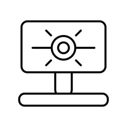Web camera thin line icon computer cam vector