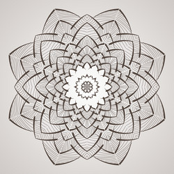 Circular pattern in the form of intricate vector