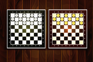 draughts or checkers strategy board game vector