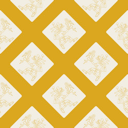 Seamless pattern with symbols from aztec codices vector