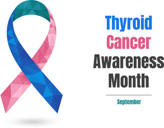 Thyroid cancer awareness month september vector