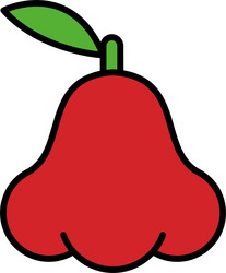 java apple line filled icon design vector image