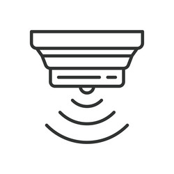 monitor sensor icon in line design vector image