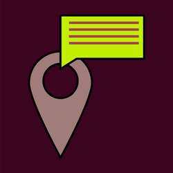 navigation geolocation icon in flat design vector