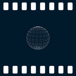 polygonal element sphere with lines and dots vector image