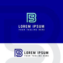 Minimal initial letter bs or sb logo design Vector Image