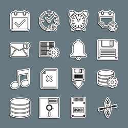 set line kayak and paddle setting database server vector