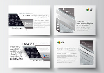 Set of business templates for presentation slides vector