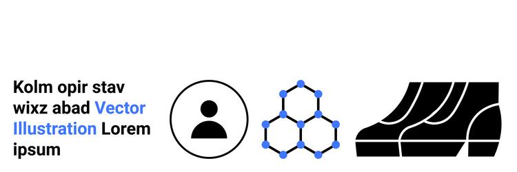 abstract user profile molecule structure vector image