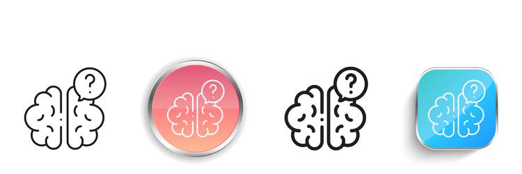 memory icon thin linear regular and button style vector image