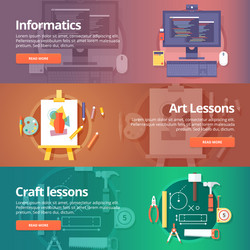 Informatics lesson computer technologies vector