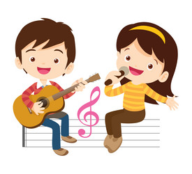 Music kidsplay concept of school vector